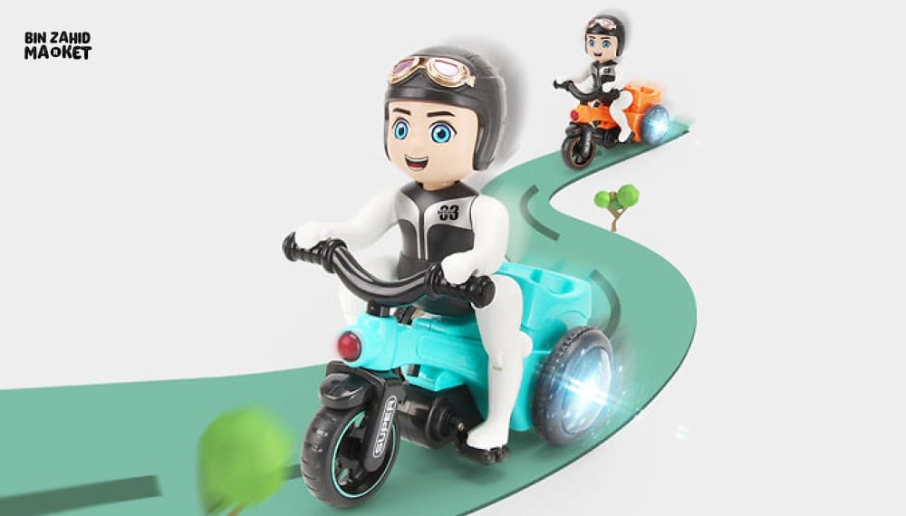 03 BICYCLE 360° ROTATING STUNT TOY | AUTO-RIDING BIKE WITH LIGHTS & MUSIC FOR KIDS - Image 2