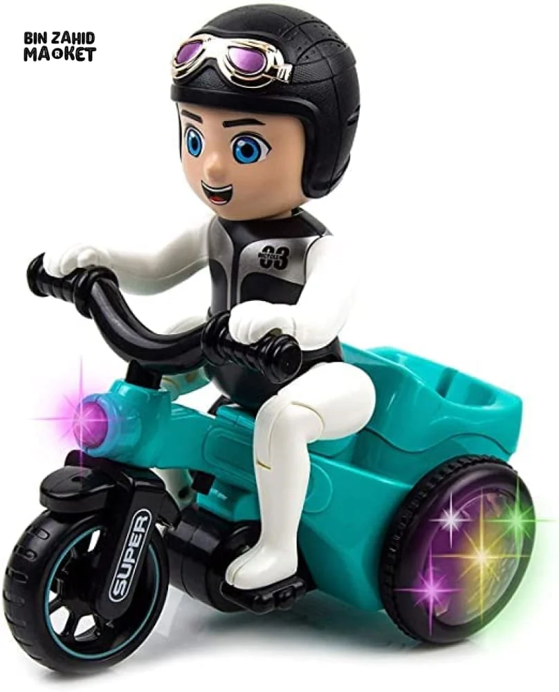 03 BICYCLE 360° ROTATING STUNT TOY | AUTO-RIDING BIKE WITH LIGHTS & MUSIC FOR KIDS - Image 3