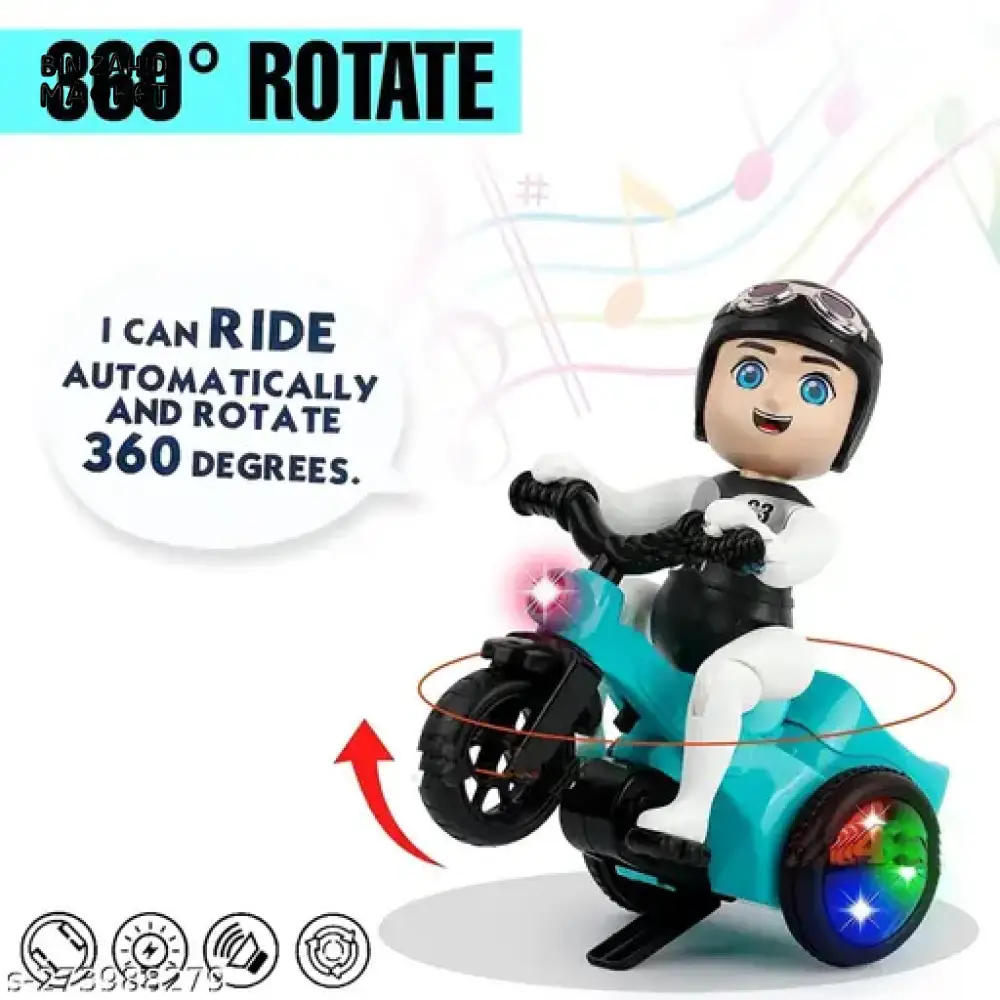 03 BICYCLE 360° ROTATING STUNT TOY | AUTO-RIDING BIKE WITH LIGHTS & MUSIC FOR KIDS - Image 5