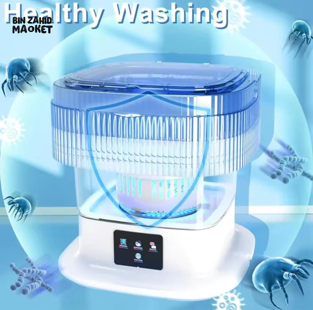 11L FOLDABLE MINI WASHING MACHINE WITH BUILT-IN DRAIN PIPE & READY-TO-USE DRYER – PORTABLE LAUNDRY SOLUTION FOR HOME & TRAVEL - Image 3