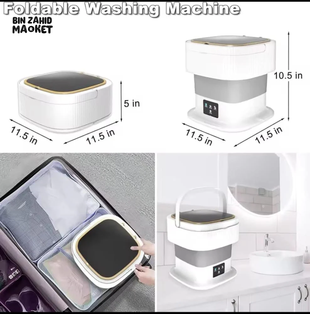 11L FOLDABLE MINI WASHING MACHINE WITH BUILT-IN DRAIN PIPE & READY-TO-USE DRYER – PORTABLE LAUNDRY SOLUTION FOR HOME & TRAVEL - Image 5