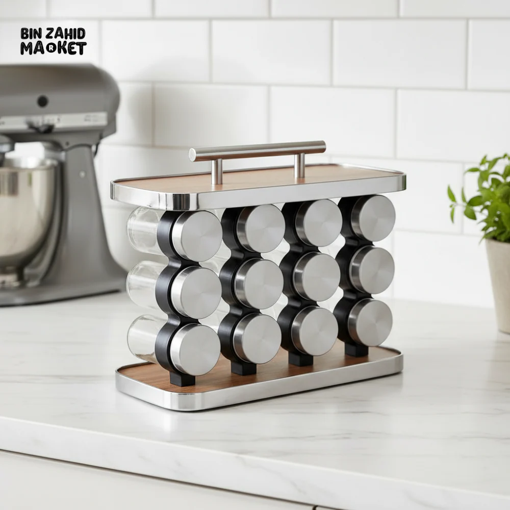 12 JAR COUNTERTOP SPICE ORGANIZER RACK