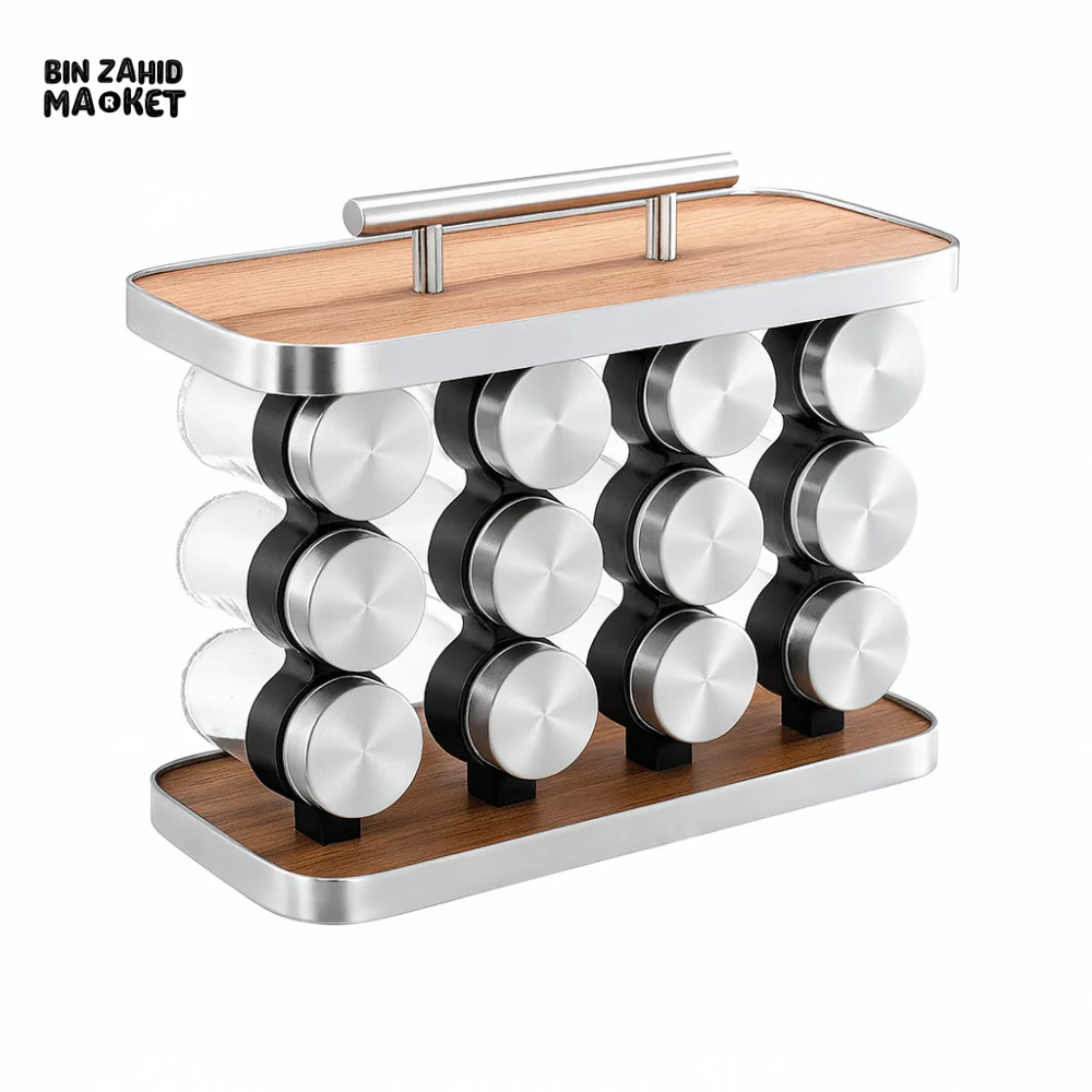 12 JAR COUNTERTOP SPICE ORGANIZER RACK - Image 2