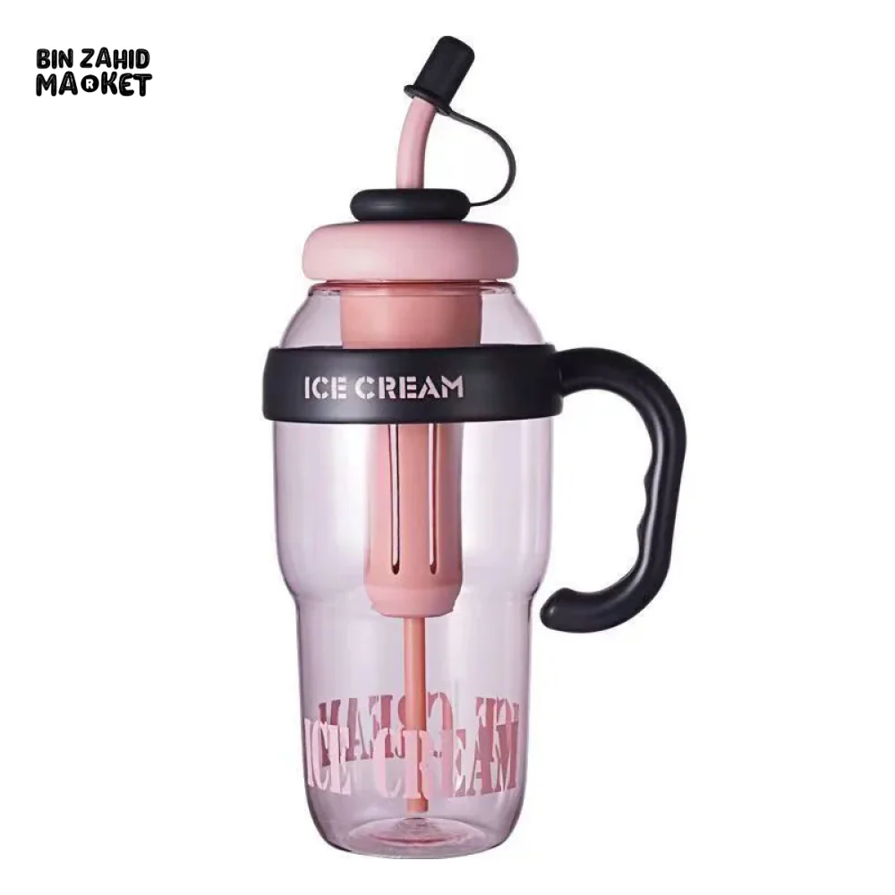 1200 ML PLASTIC WATER BOTTLE WITH LARGE CAPACITY CUTE PORTABLE KIDS PLASTIC CUP LEAK-PROOF WITH STRAW SPORTS WATER CUP FOR SUMMER - Image 13
