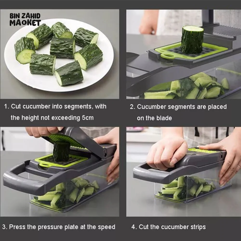 12IN1 MUTIFUNCTIONAL VEGETABLE CUTTER - Image 4