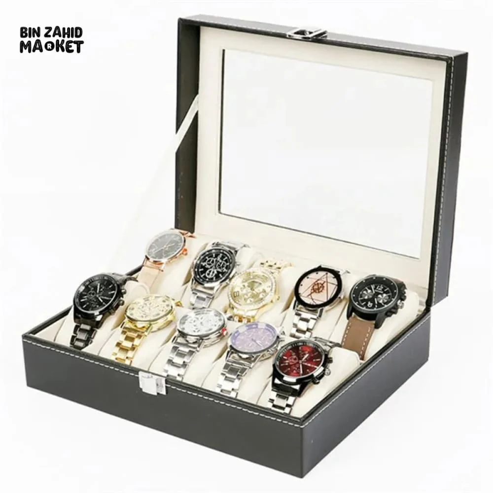 12X SLOTS LEATHER WATCH ORGANIZER - Image 4
