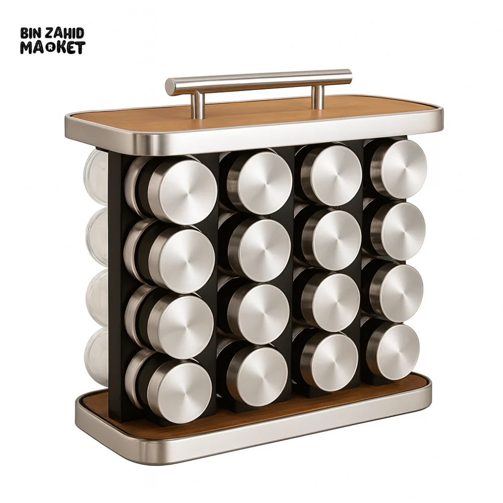 16 JAR COUNTERTOP SPICE ORGANIZER RACK - Image 2