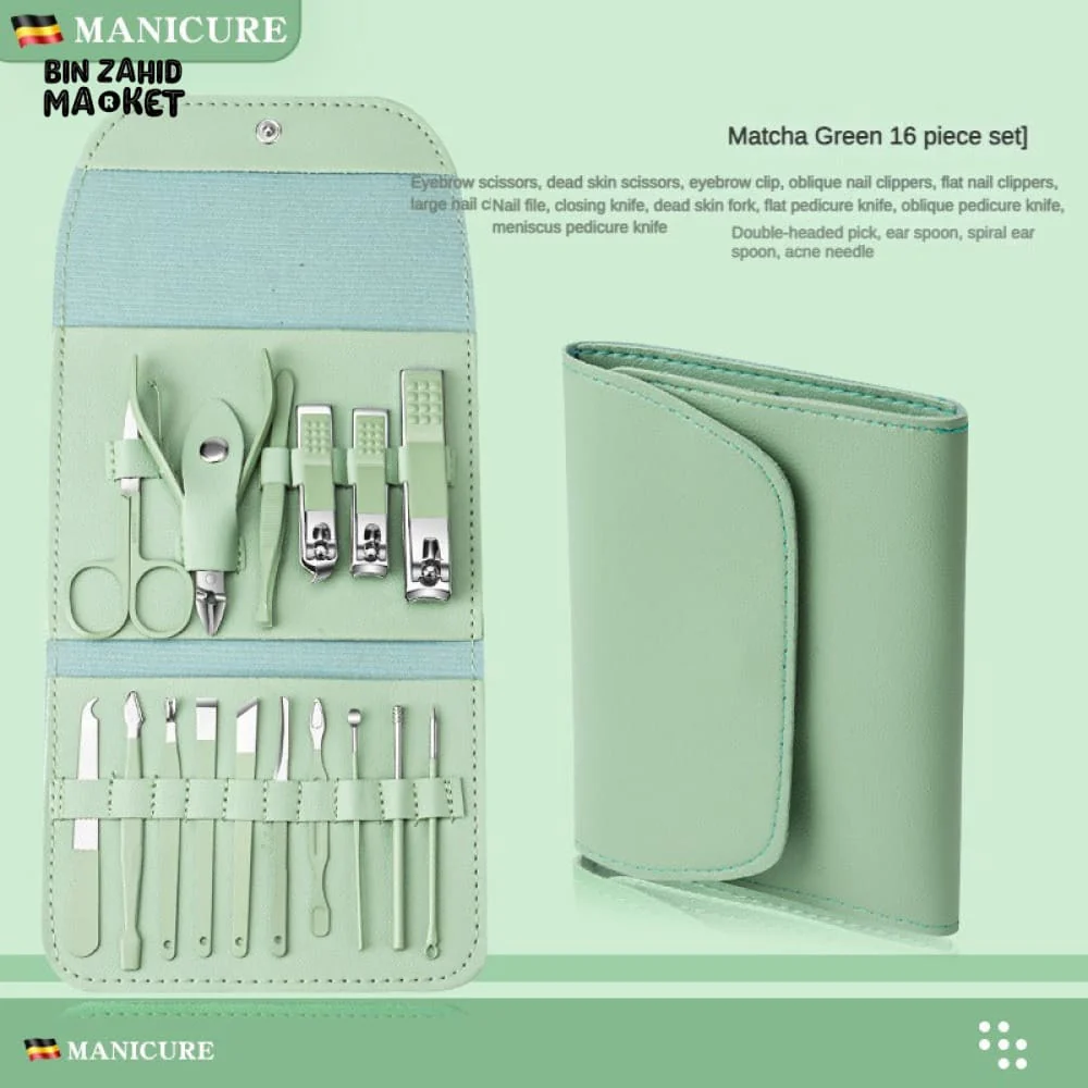 16-PIECE NAIL CLIPPER SET HOUSEHOLD MANICURE BEAUTY TOOLS PORTABLE - Image 6