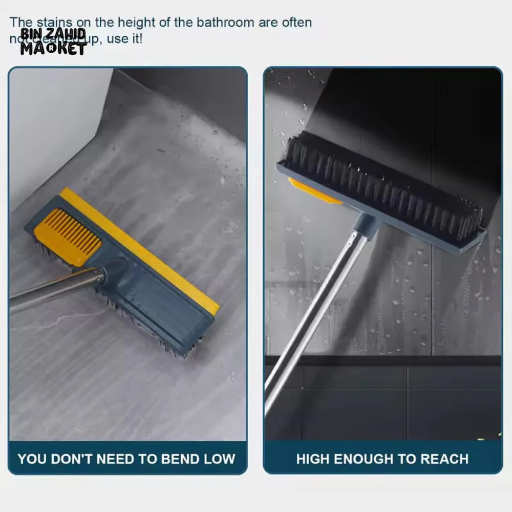 2 IN 1 LONG HANDLE CLEANING BRUSH – FLOOR WALL & TILE SCRUBBER FOR BATHROOM & WINDOWS - Image 4