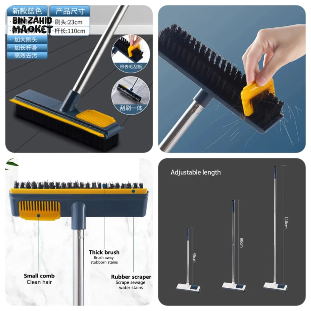 2 IN 1 LONG HANDLE CLEANING BRUSH – FLOOR WALL & TILE SCRUBBER FOR BATHROOM & WINDOWS - Image 6