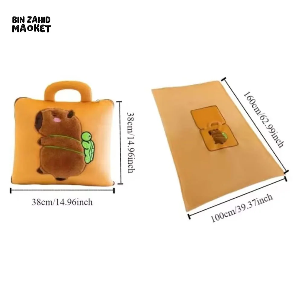2-IN-1 PILLOW QUILT – MULTIFUNCTIONAL FOLDING BLANKET & OFFICE NAP PILLOW RANDOM COLORS - Image 16