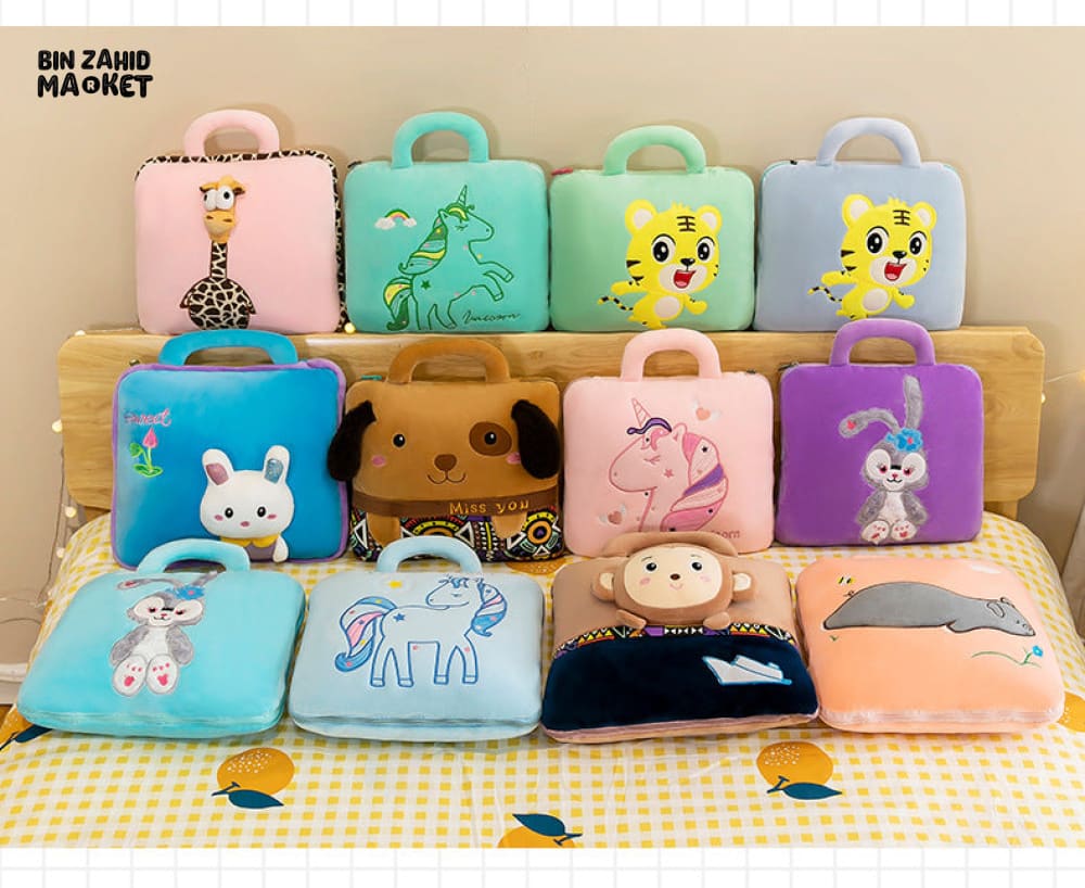 2-IN-1 PILLOW QUILT – MULTIFUNCTIONAL FOLDING BLANKET & OFFICE NAP PILLOW RANDOM COLORS - Image 2