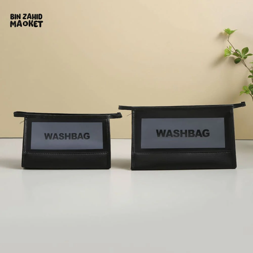 2 PIECES WASH DAY POUCH SET – TRAVEL & COSMETIC BAGS - Image 2