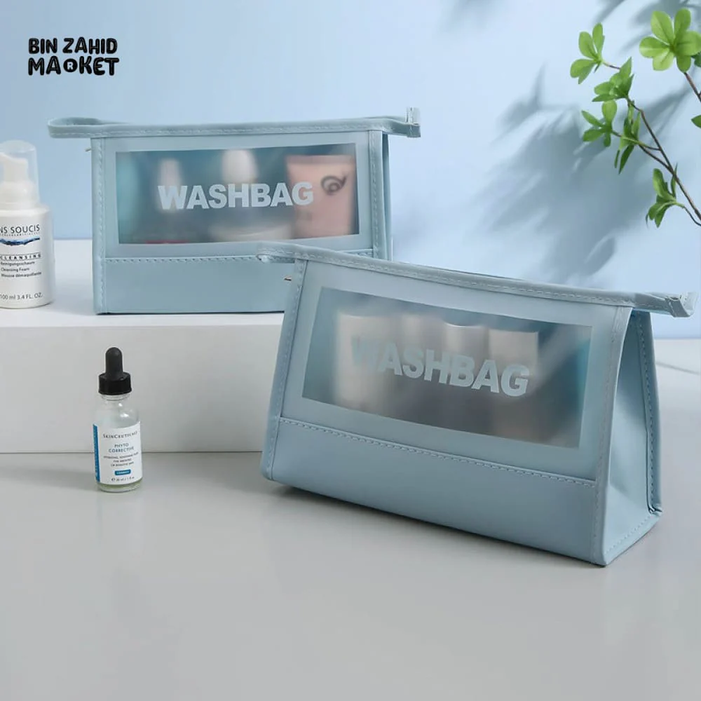 2 PIECES WASH DAY POUCH SET – TRAVEL & COSMETIC BAGS - Image 3