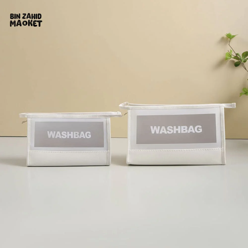 2 PIECES WASH DAY POUCH SET – TRAVEL & COSMETIC BAGS - Image 4