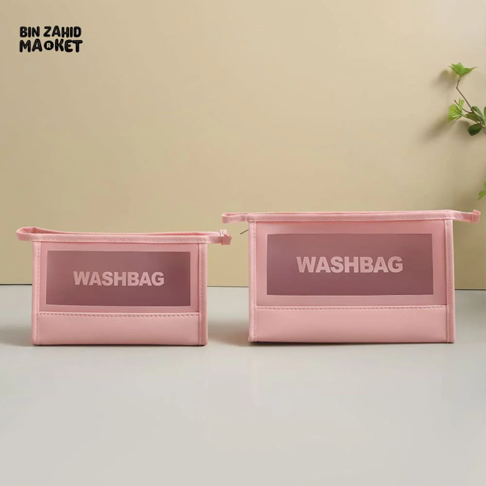 2 PIECES WASH DAY POUCH SET – TRAVEL & COSMETIC BAGS - Image 5