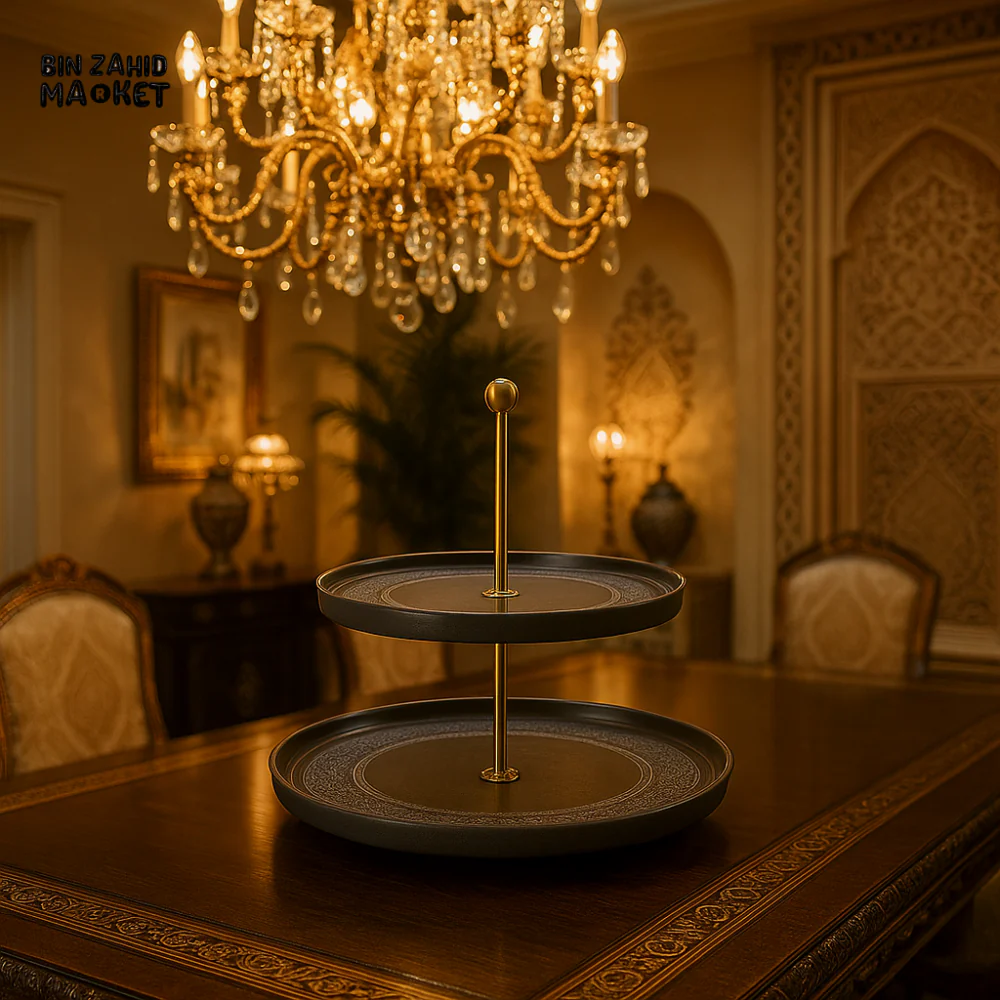 2 TIER DESSERT STAND WITH CUPCAKES & PASTRIES – LUXURY VILLA TABLE DISPLAY FOR HIGH-TEA & PARTIES - Image 2