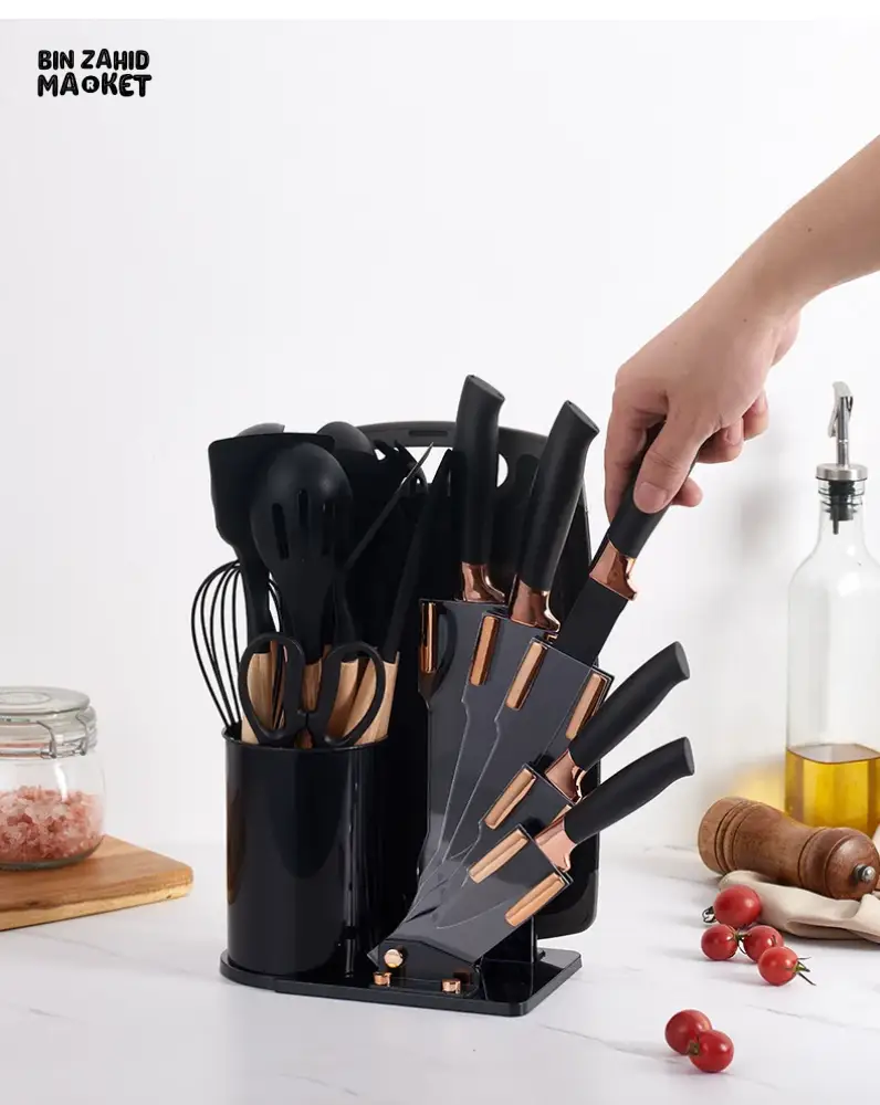 20 PIECES PREMIUM FOOD-GRADE SILICONE KITCHEN UTENSILS SET – NON-STICK HEAT-RESISTANT COOKING & BAKING TOOLS WITH SPOONS LADLES SPATULAS & PAN ACCESSORIES - Image 3