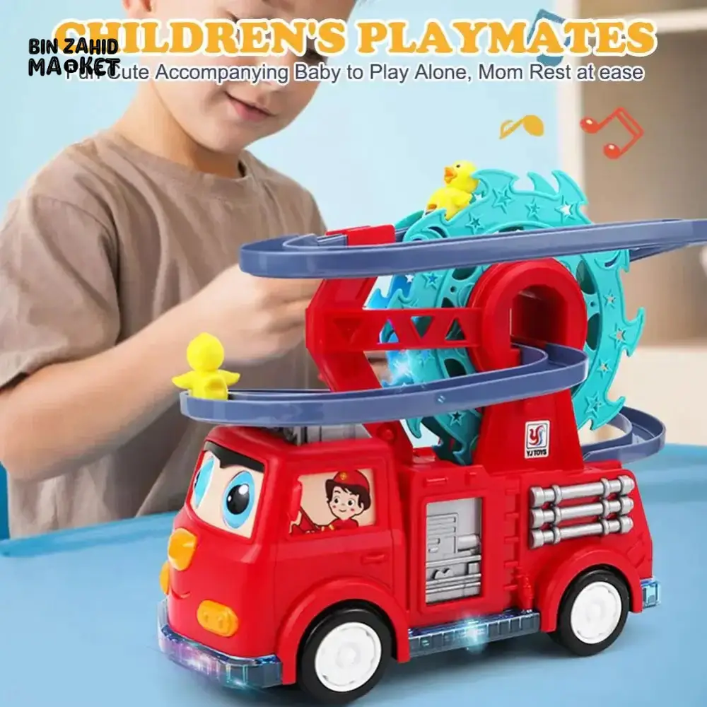 2IN1 FIRE ENGINE DUCK SLIDING OVER MUSICAL TRUCK TOY - Image 2