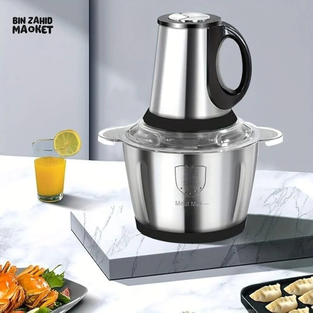 2L ELECTRIC MEAT GRINDER | STAINLESS STEEL FOOD PROCESSOR | HIGH-POWER CHOPPER FOR HOME USE - Image 2