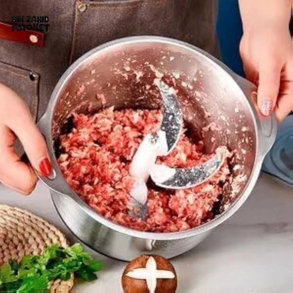 2L ELECTRIC MEAT GRINDER | STAINLESS STEEL FOOD PROCESSOR | HIGH-POWER CHOPPER FOR HOME USE - Image 4