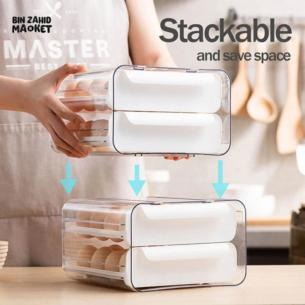 2X LAYERS DRAWER EGG STORAGE BOX - Image 14