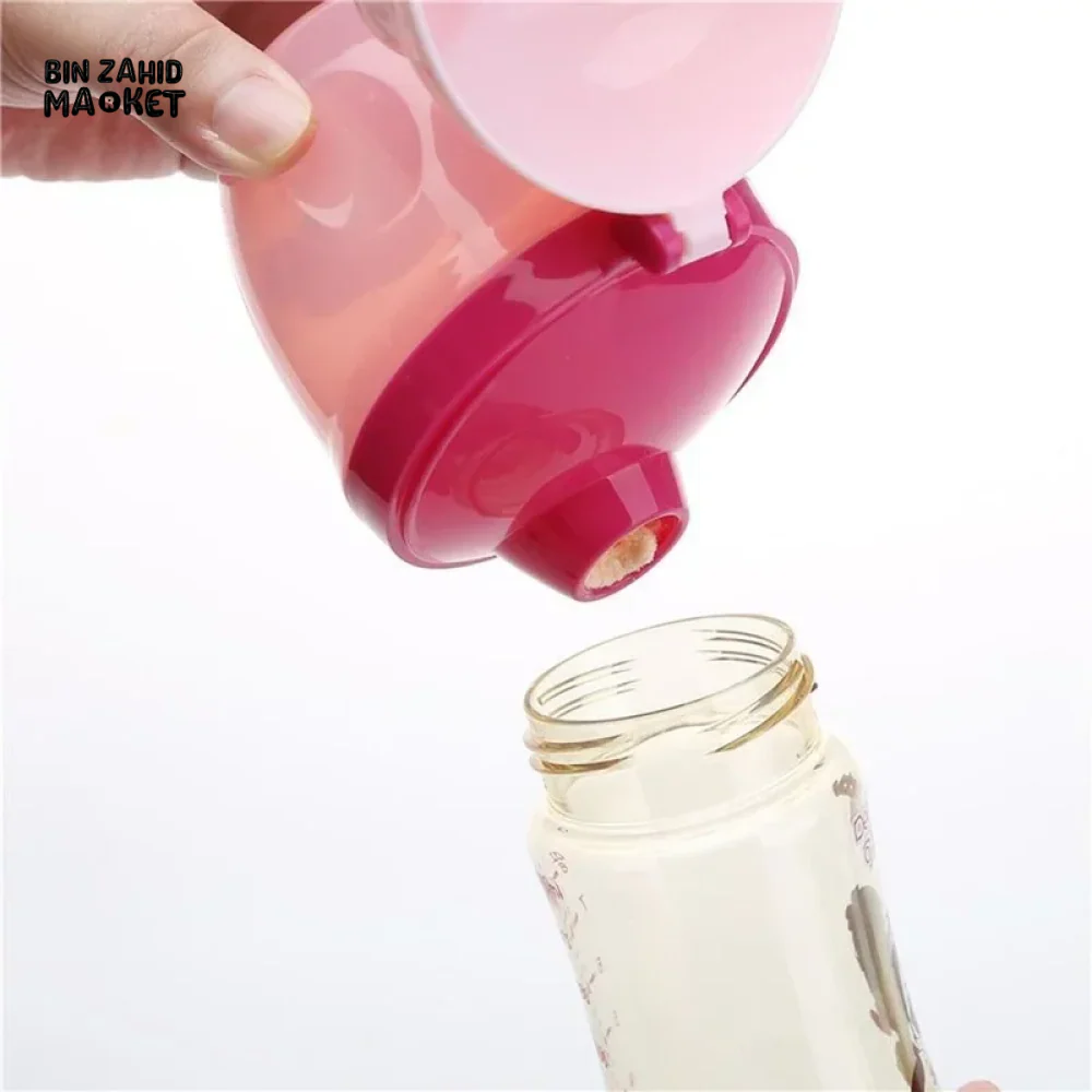 3-GRIDS BEAR SHAPE MILK POWDER DISPENSER PORTABLE LEAKPROOF BABY FEEDING BOX - Image 2