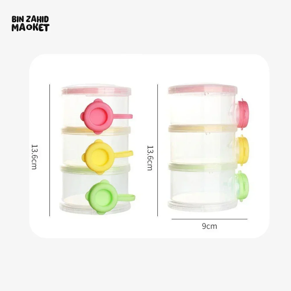 3-LAYER 360ML BPA-FREE BABY MILK POWDER BOX SIDE OPEN FOOD STORAGE CONTAINER - Image 6