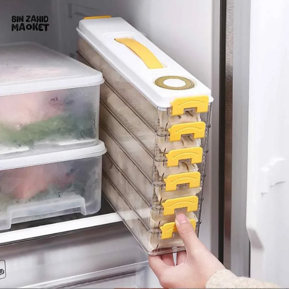 3-LAYER DUMPLING & SANDWICH STORAGE BOX FOOD GRADE PORTABLE WITH TIMING FREEZER - Image 5