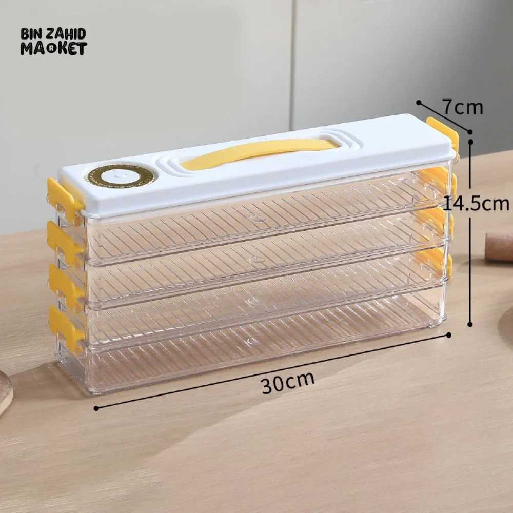 3-LAYER DUMPLING & SANDWICH STORAGE BOX FOOD GRADE PORTABLE WITH TIMING FREEZER - Image 7