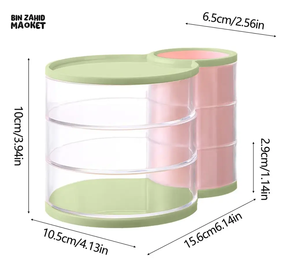3-LAYER MAKEUP BRUSH STAND – JEWELRY & COSMETIC ORGANIZER - Image 6