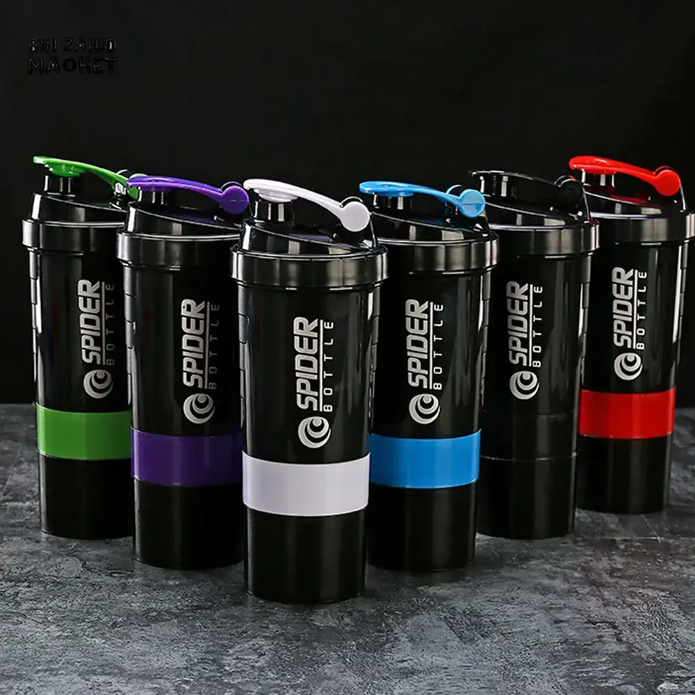 3-LAYER PROTEIN SHAKER BOTTLE – POWDER STORAGE MIXING CUP FOR GYM - Image 4
