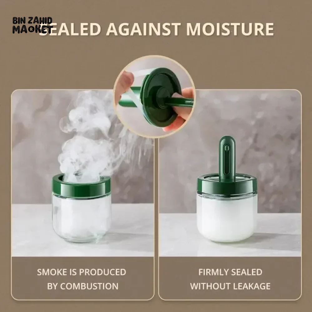 3 PIECE GLASS SEASONING BOTTLES WITH SPOON LEAK-PROOF MOISTURE-PROOF - Image 5