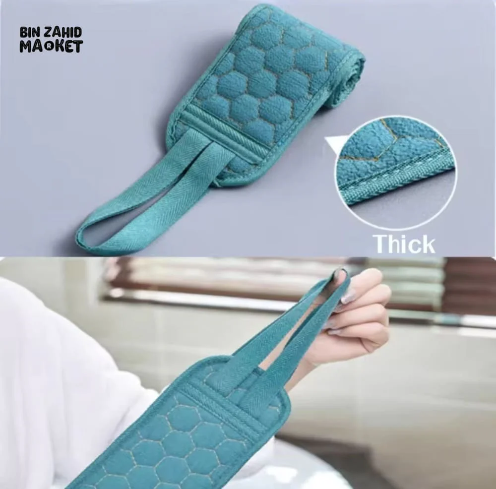 3 PIECES SET – BATH SCRUB BACK BELT BODY WASH TOWEL & SPA GLOVE FOR FULL BODY CLEANSE - Image 6