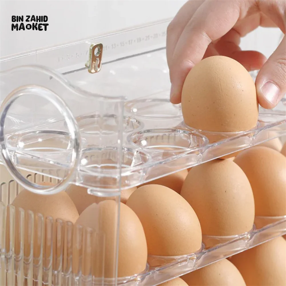 30 GRIDS EGG STORAGE BOX LARGE CAPACITY TRANSPARENT EGG CONTAINER - Image 3