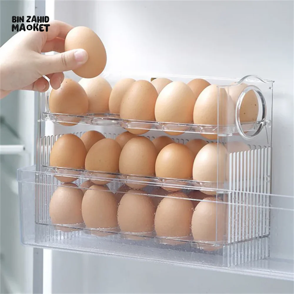 30 GRIDS EGG STORAGE BOX LARGE CAPACITY TRANSPARENT EGG CONTAINER - Image 4