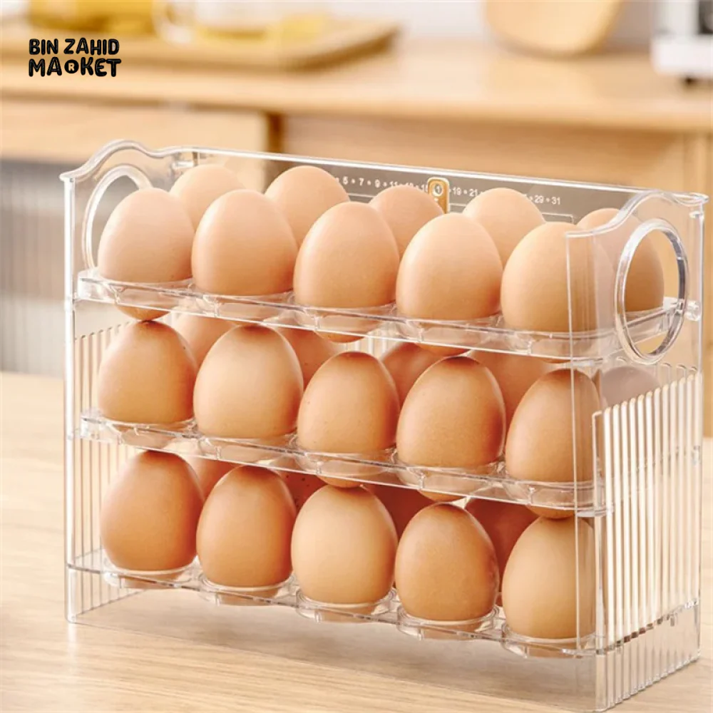 30 GRIDS EGG STORAGE BOX LARGE CAPACITY TRANSPARENT EGG CONTAINER - Image 6
