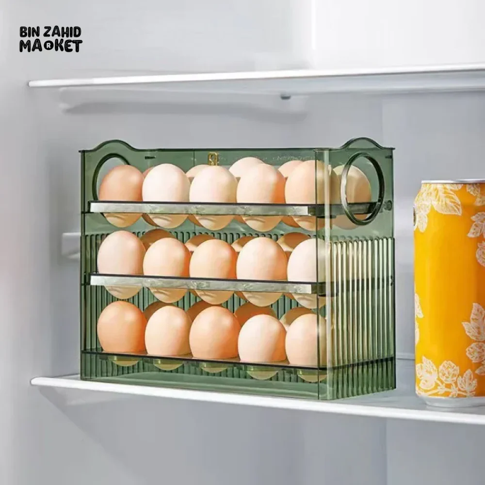 30 GRIDS EGG STORAGE BOX LARGE CAPACITY TRANSPARENT EGG CONTAINER - Image 8