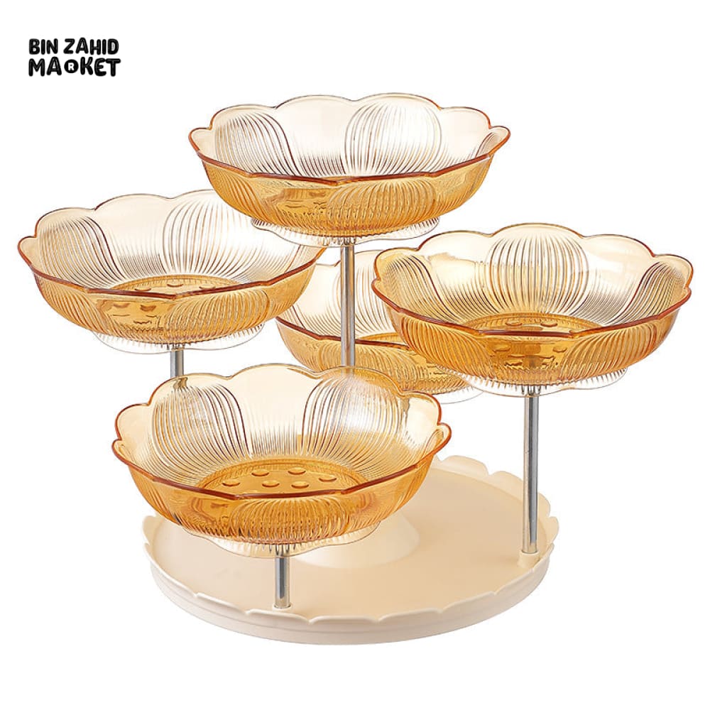 360° ROTATABLE LUXURY FRUIT PLATE – TEA TABLE SNACK & CANDY TRAY ELEGANT FRONT DESK DISPLAY - Image 11