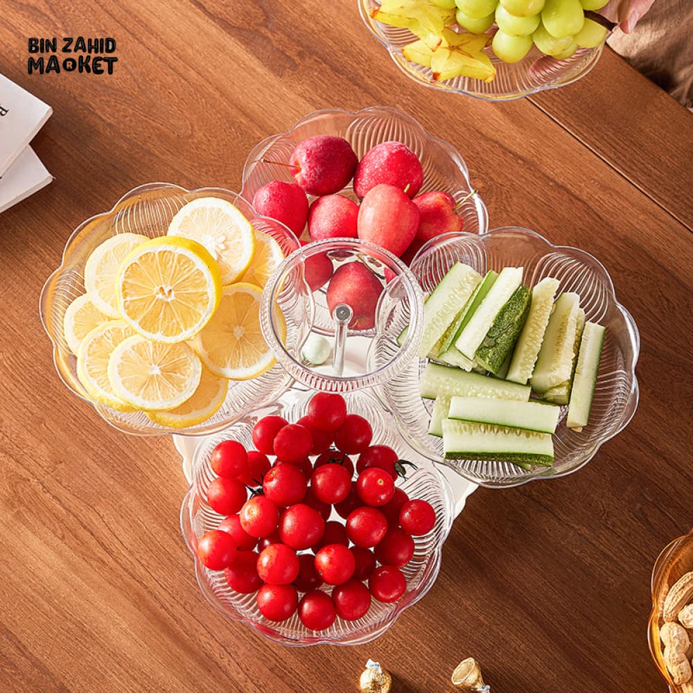 360° ROTATABLE LUXURY FRUIT PLATE – TEA TABLE SNACK & CANDY TRAY ELEGANT FRONT DESK DISPLAY - Image 7
