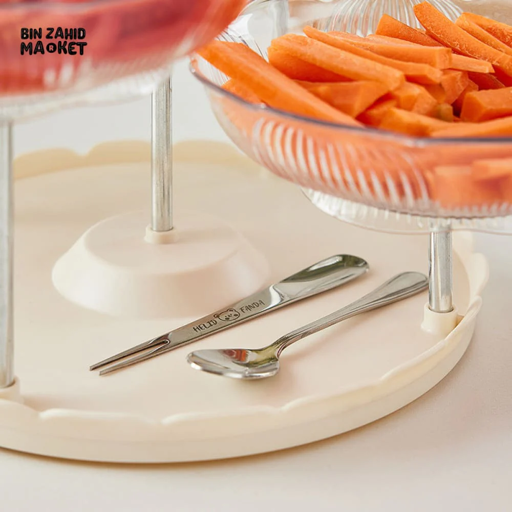 360° ROTATABLE LUXURY FRUIT PLATE – TEA TABLE SNACK & CANDY TRAY ELEGANT FRONT DESK DISPLAY - Image 8