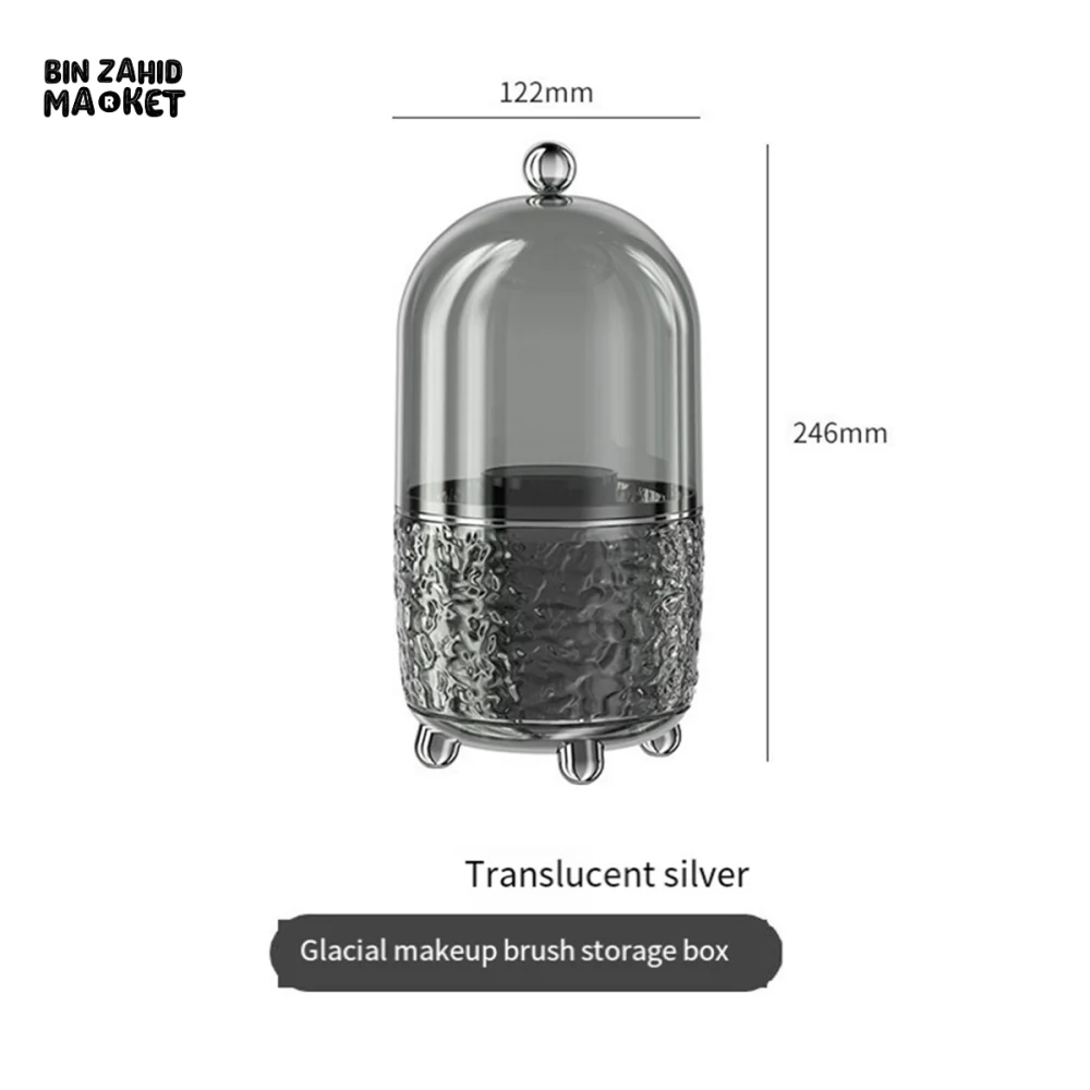 360° ROTATING ACRYLIC MAKEUP BRUSH HOLDER WITH 6 SLOTS – VANITY COUNTERTOP ORGANIZER - Image 9