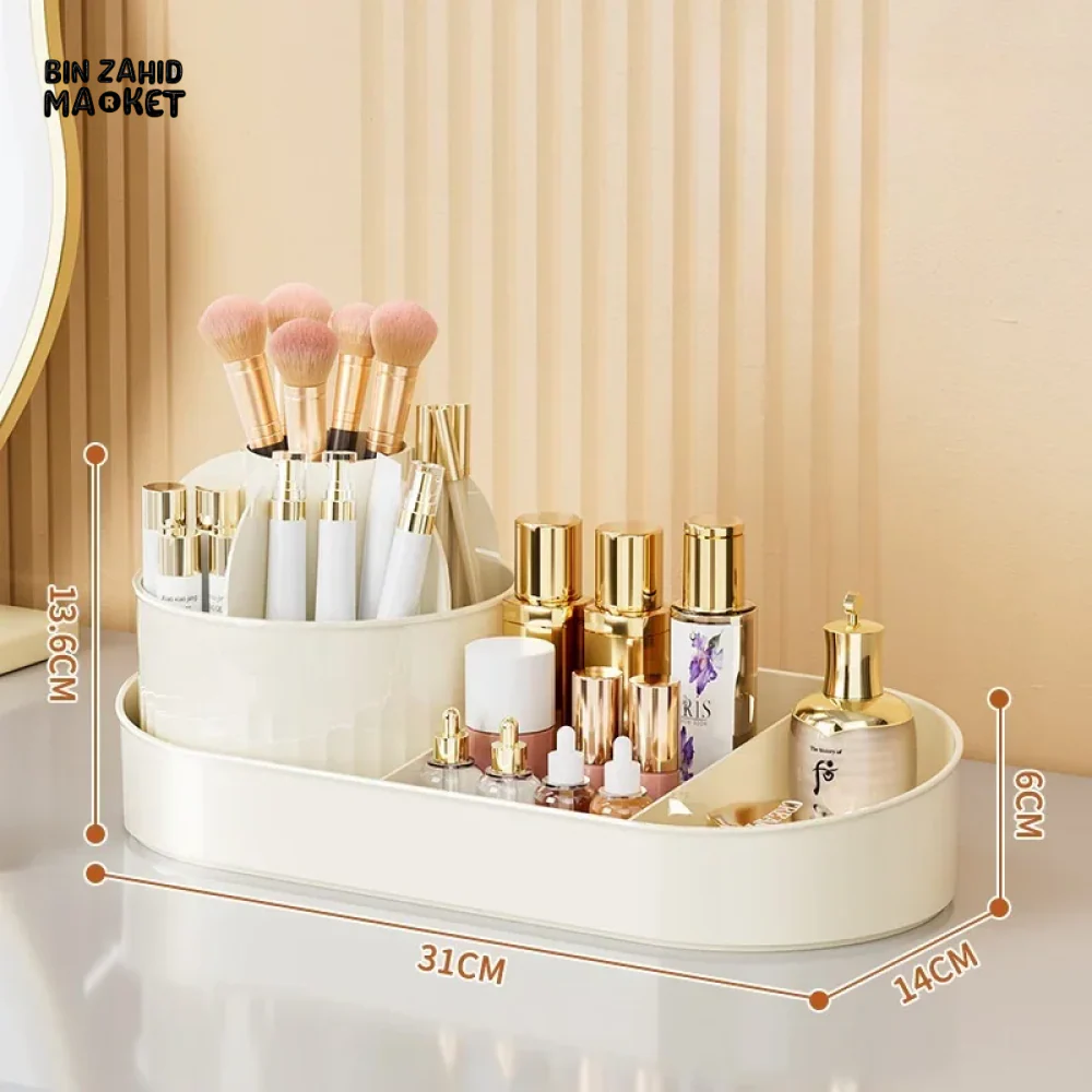 360° ROTATING COSMETIC STORAGE BOX – LARGE-CAPACITY MAKEUP & JEWELRY ORGANIZER WITH DRAWERS - Image 8