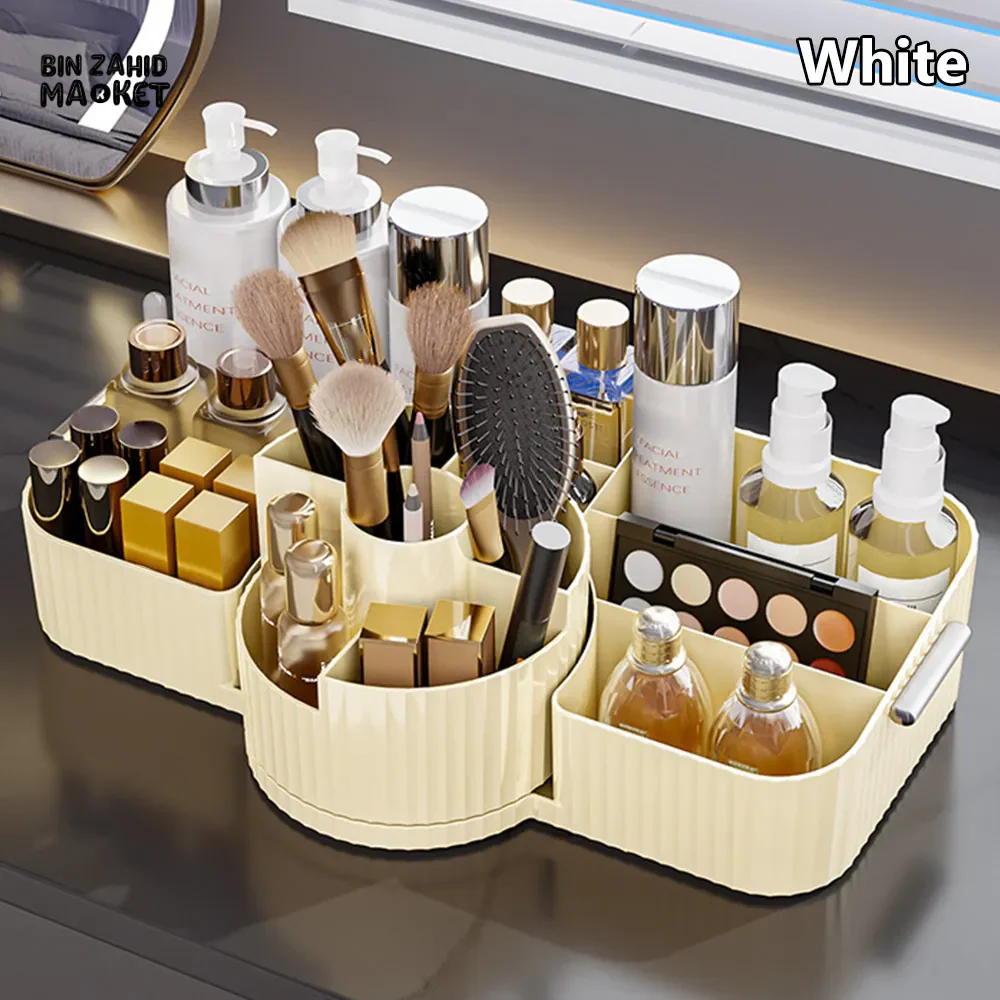 360° ROTATING COSMETIC STORAGE BOX – MULTIFUNCTIONAL SHELF WITH LARGE STORAGE - Image 2