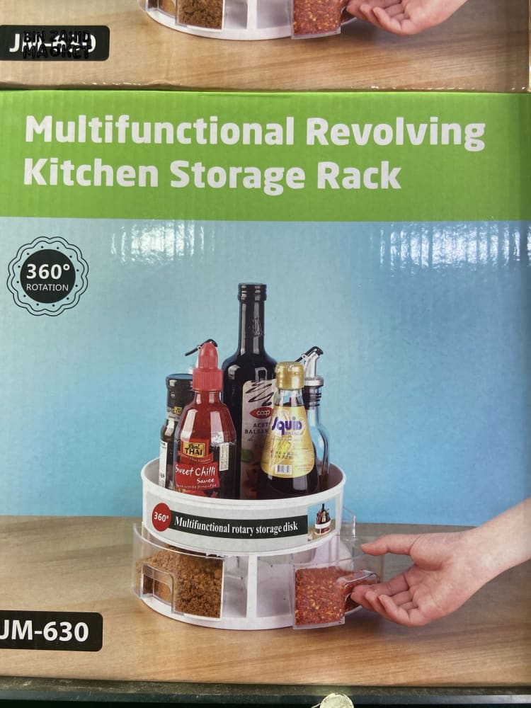 360° ROTATING KITCHEN STORAGE RACK – EASY ACCESS SPACE-SAVING PERFECT FOR SPICES & SAUCES - Image 3
