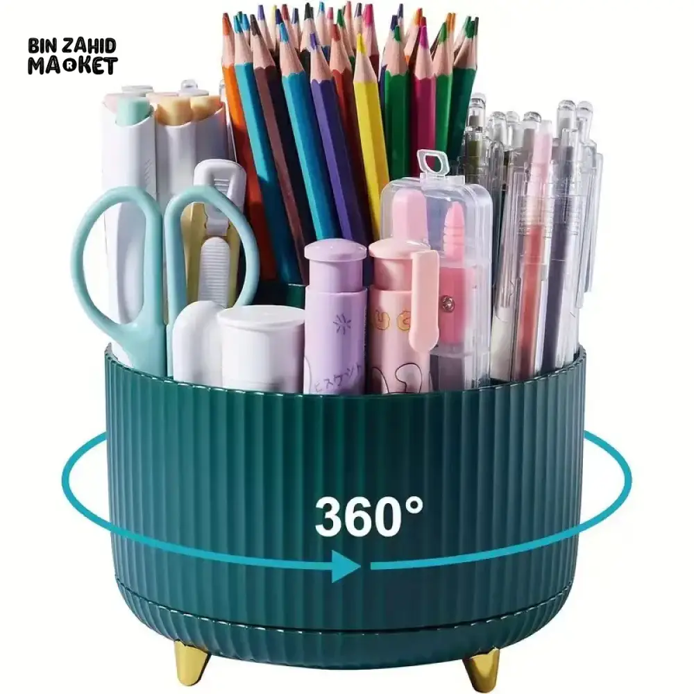 360° ROTATING MAKEUP BRUSH HOLDER – DESKTOP COSMETIC ORGANIZER - Image 5