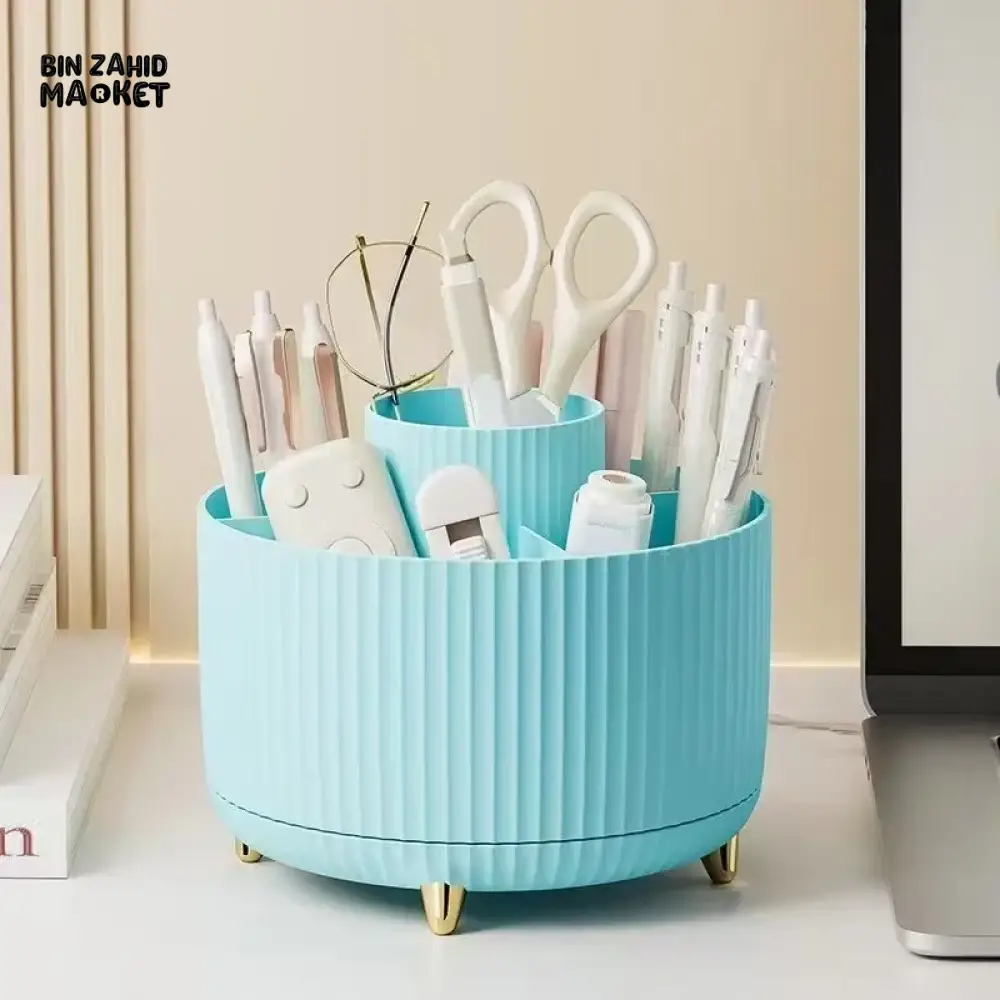 360° ROTATING MAKEUP BRUSH HOLDER – DESKTOP COSMETIC ORGANIZER - Image 8
