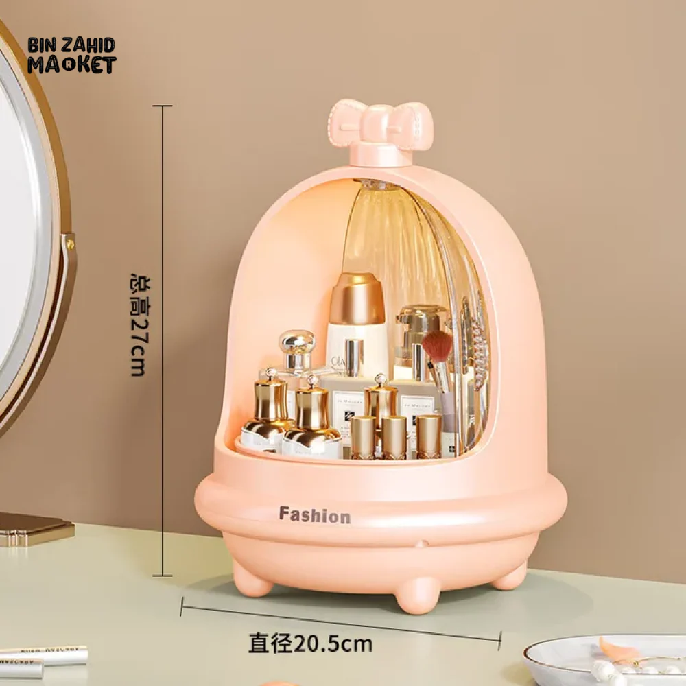 360° ROTATING MAKEUP ORGANIZER – DUST & WATER-PROOF LARGE STORAGE BOX - Image 7