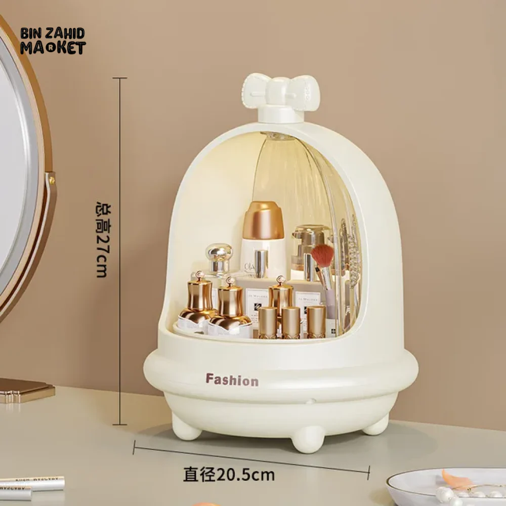 360° ROTATING MAKEUP ORGANIZER – DUST & WATER-PROOF LARGE STORAGE BOX - Image 8