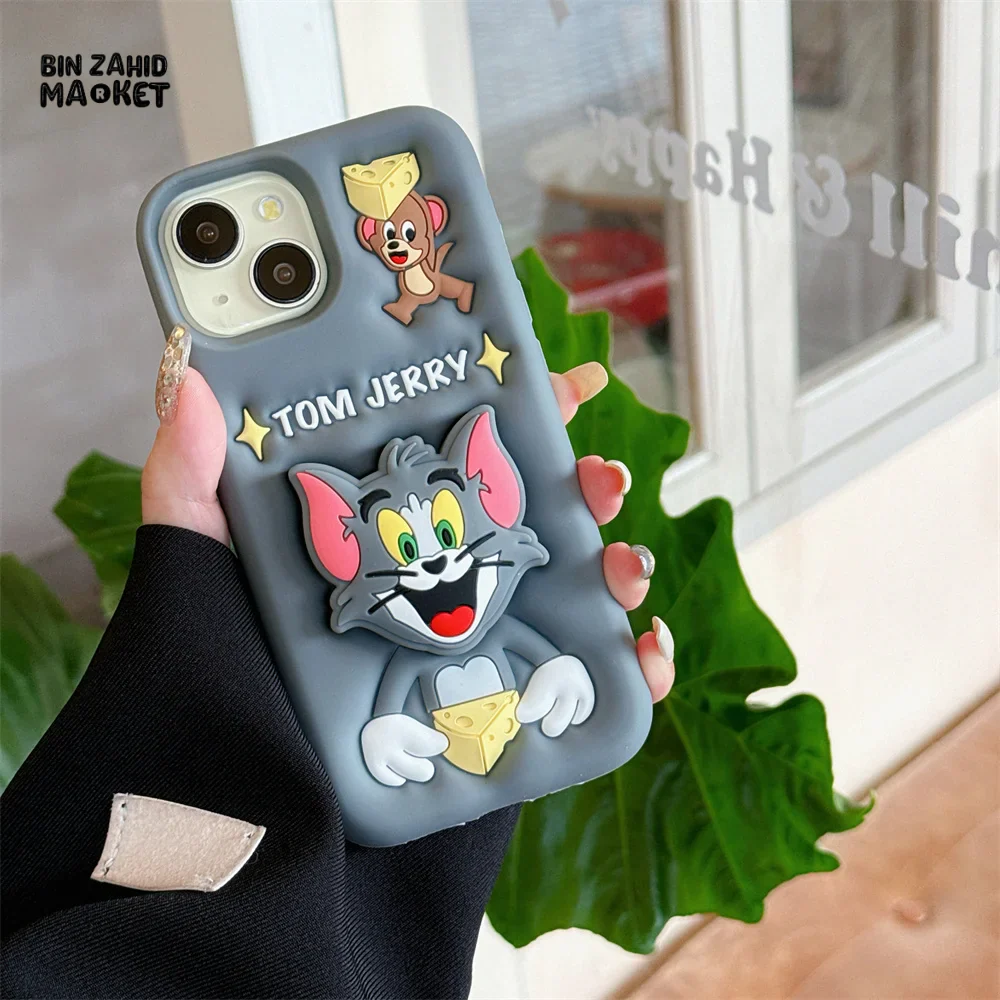 3D TOM & JERRY IPHONE CASE – SOFT SILICONE COVER - Image 2